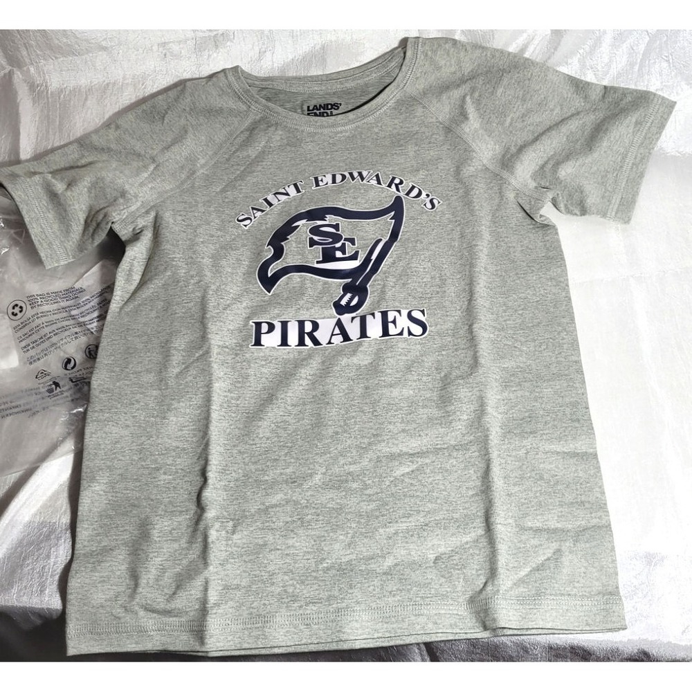 Lands' End Kids Saint Edward's Pirates T-Shirt - Gray - Size Small (6/7)